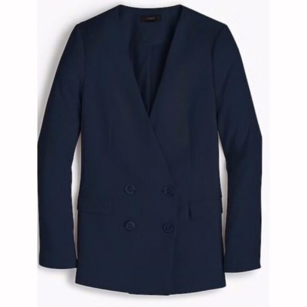 J Crew French Girl Blazer in 365 Crepe Navy Size 2